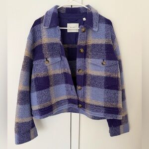 Aritzia Wilfred Free Purple Autumn Shirt Jacket